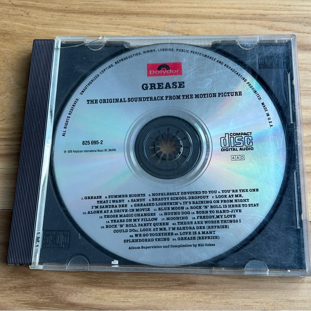 Grease The Original Soundtrack From The Motion Picture CD ONLY